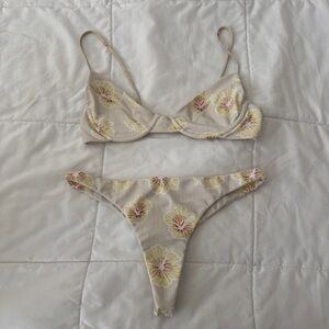 *SOLD* Benoa Swim Yellow Hapa Bikini Set